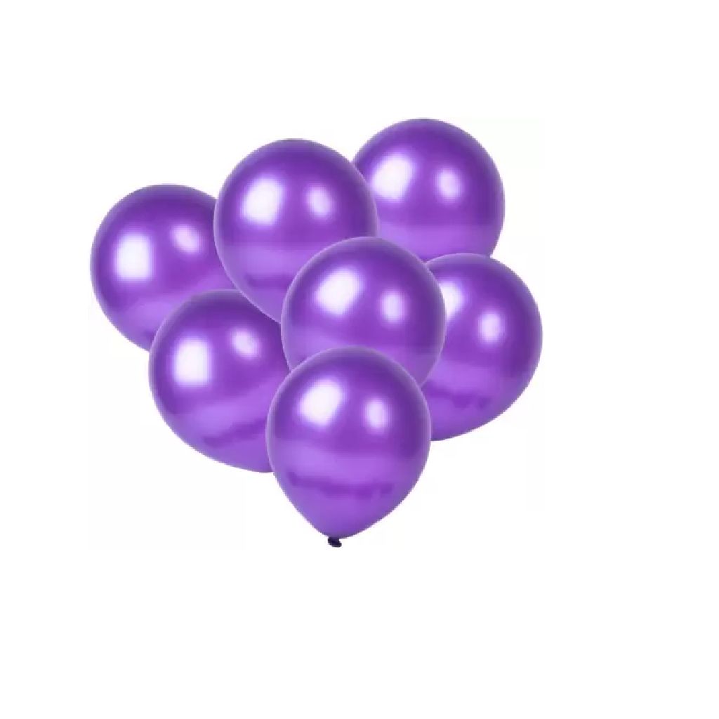 BLODLE 50 Pcs Purple Metallic Balloons, 50 Pcs Purple Theme Metallic Balloons For Party Theme Decoration, Celebration ( Pack of 50 Pcs)