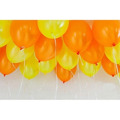 BLODLE 50 Pcs Yellow Orange Metallic Balloons, Theme Party, Birthday Party, Party Decoration, Celebration - (Pack Of 50 Pcs)