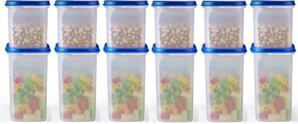 Plastic Multicolor Grocery Container (Pack Of 12)