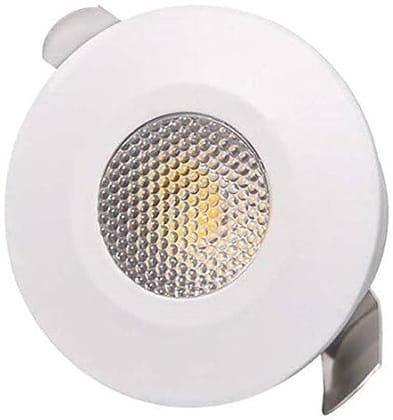 Polycab Pearl LED SPOT Light Slim 2 Watts Flush Mount Ceiling Lamp (Warm White, Yellow).(Plastic)