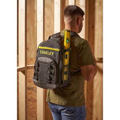 Stanley Soft Storage Backpack For Tools, 600x600 Denier Fabric Tool Backpack Black, STST1-72335