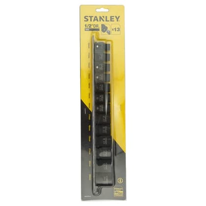 Stanley 1/2" Drive Impact Socket Set 1/2" Std Impact Socket Set (13Pcs) 10-24Mm STMT73916-8