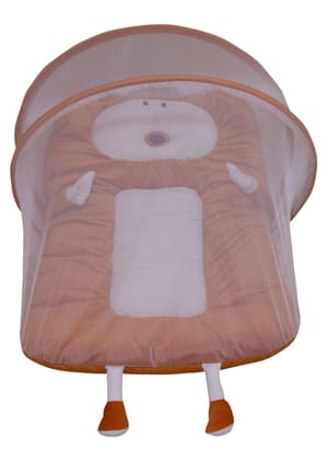 Amardeep Baby Mattress with Mosquito Net Brown XL Size 90 * 55 * 6 cms 0-1yrs