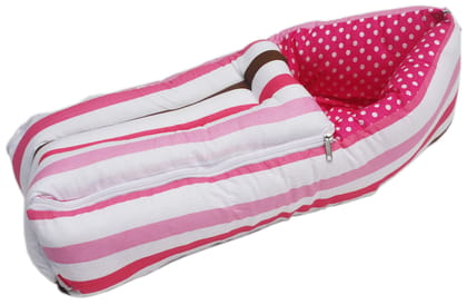KooKyKooby 100% Cotton Pink Color Baby Quilt/Sleeping Bag Cum Baby Carry Bag 64 * 41 cms