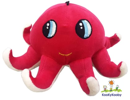 KooKyKooby Stuffed Super-Soft Octopus Toy with Hanging Suction Cup