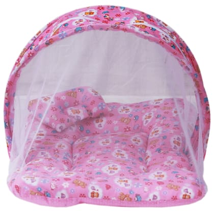 Amardeep Toddler Mattress with Mosquito Net Pink 70 * 40 cms 0-3 Months