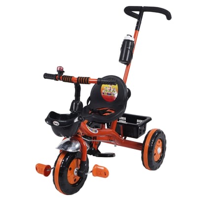 Amardeep Baby 2 in 1 Tricycle 1.5 Years- 5 Years Orange with Pushbar and Footrest