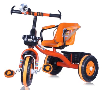 Amardeep and Co Baby Tricycle Brendon 2-5 Years Orange with Large Basket, Arm Rest and Safety Belt