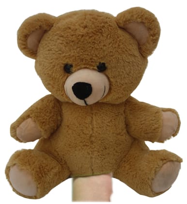 Stuffed Bear Hand Puppet Brown 29x21x20 cms