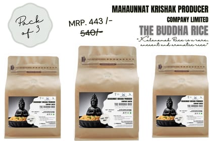 Kalanamak Scented Rice 'Buddha's gift to people' (Pack of 3)